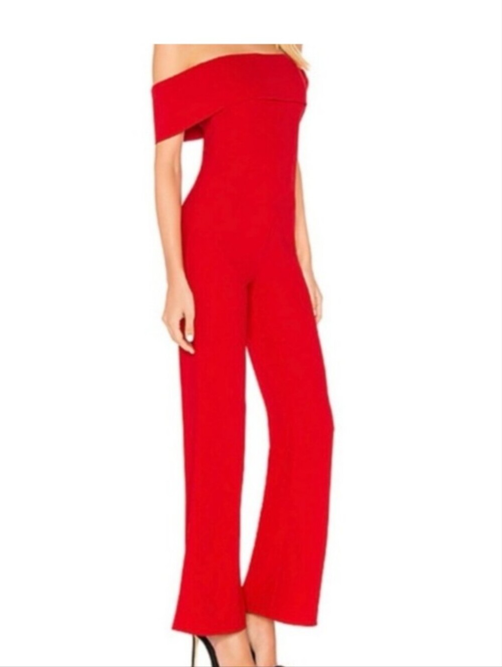 Off The Shoulder NWT Olia Red Jumpsuit In Size M.